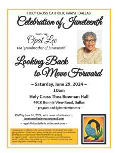 Flyer for Juneteenth Event on Saturday, June 29, 2024